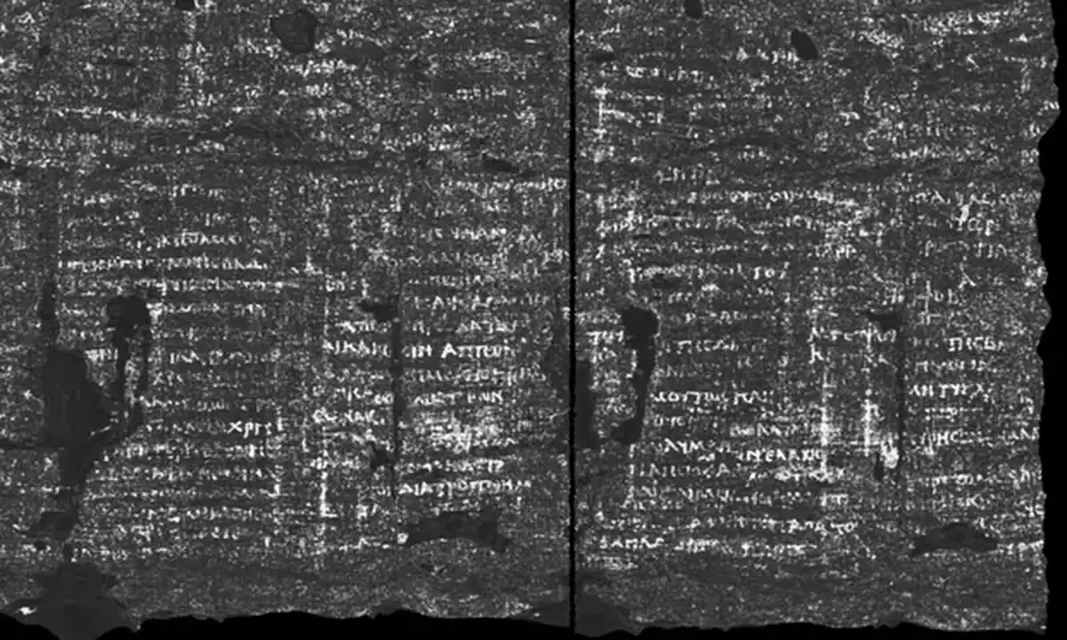 AI helped to read the charred scroll from Herculaneum.