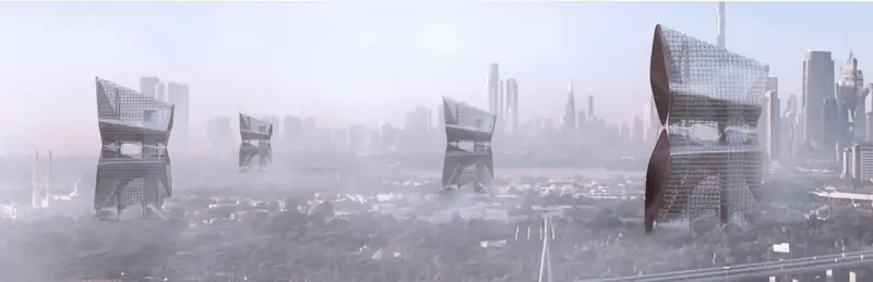 The new skyscrapers in Dubai will absorb sand like vacuum cleaners.