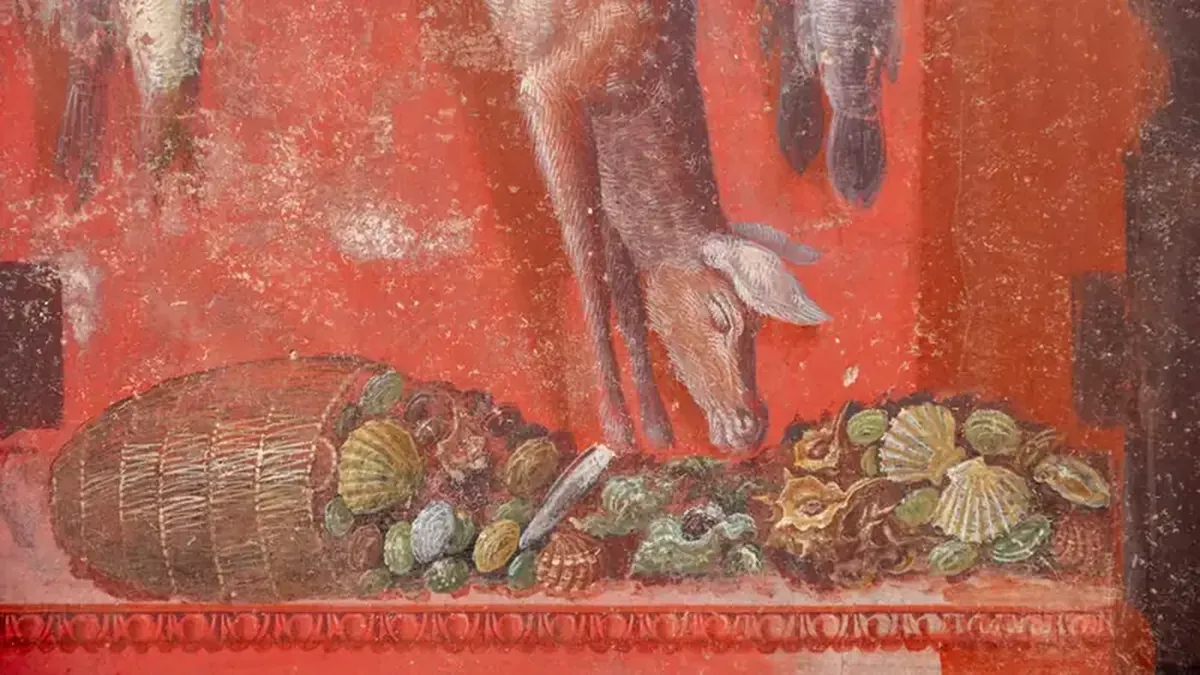 A rare fresco has been discovered in Pompeii, depicting the forbidden mysteries of Dionysus.