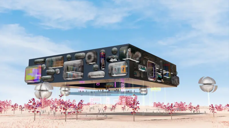 Architects have created social spaces in the metaverse similar to caravanserais.