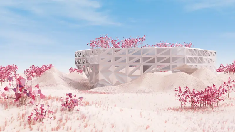 Architects have created social spaces in the metaverse similar to caravanserais.