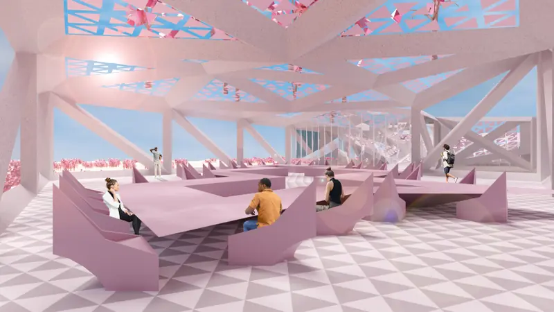 Architects have created social spaces in the metaverse similar to caravanserais.