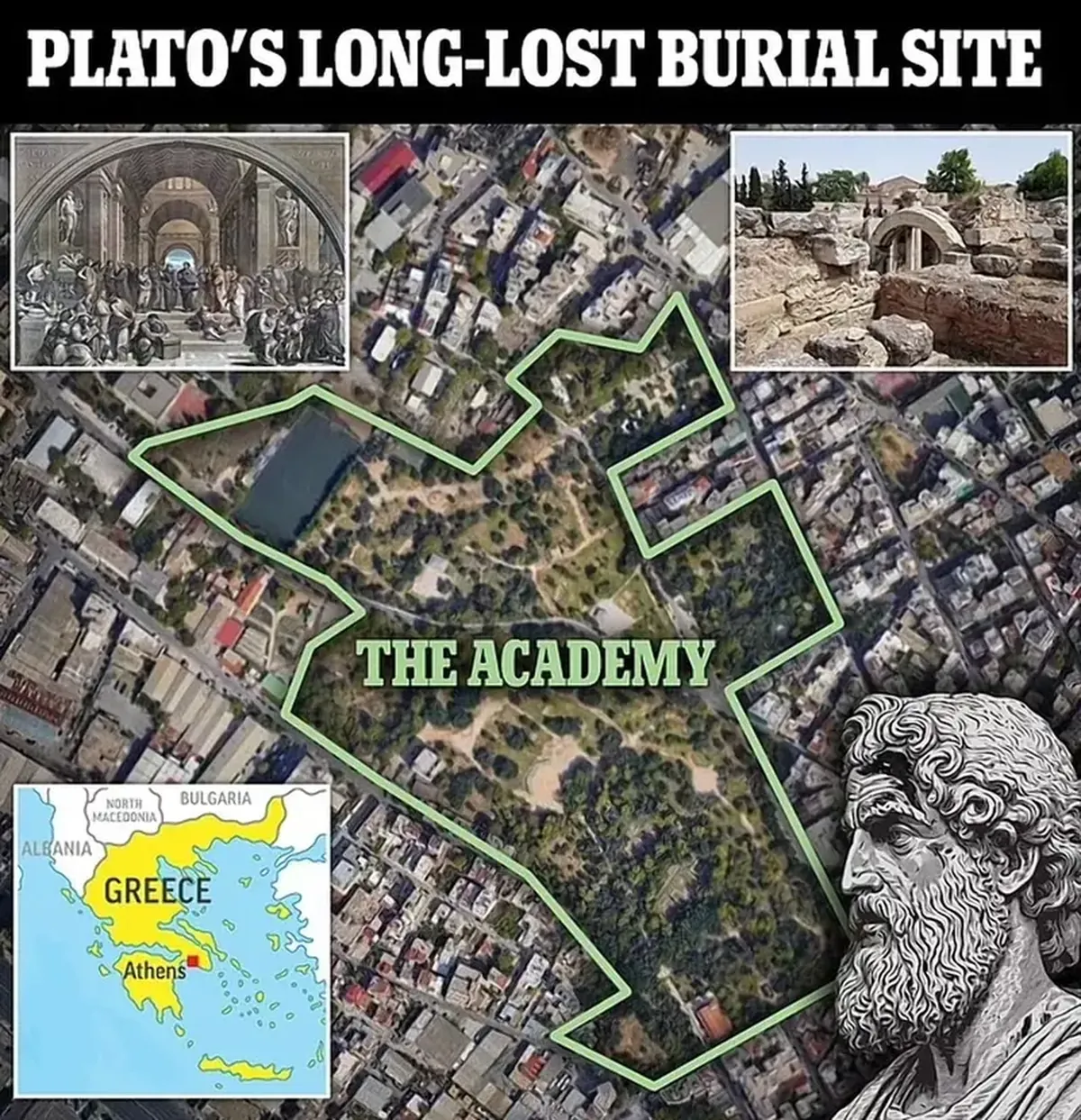 The Herculaneum papyri pinpointed the exact burial site of Plato: AI played a crucial role.