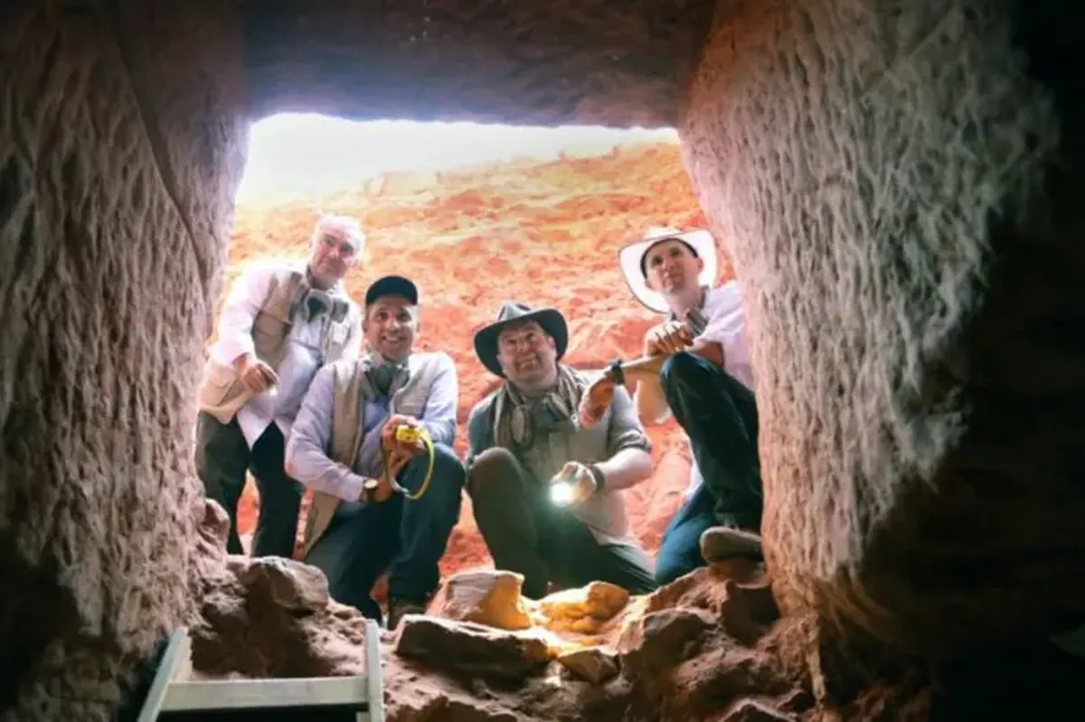 They were filming a movie about Indiana Jones there: a ground-penetrating radar discovered a secret tomb in Petra.