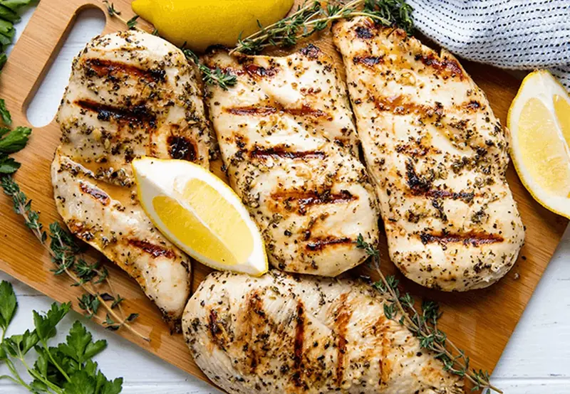 Recipe for the grill: Greek-style chicken breasts.