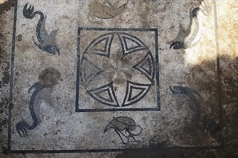 In Turkey, villagers have transformed a Roman bath with mosaics into a stable.