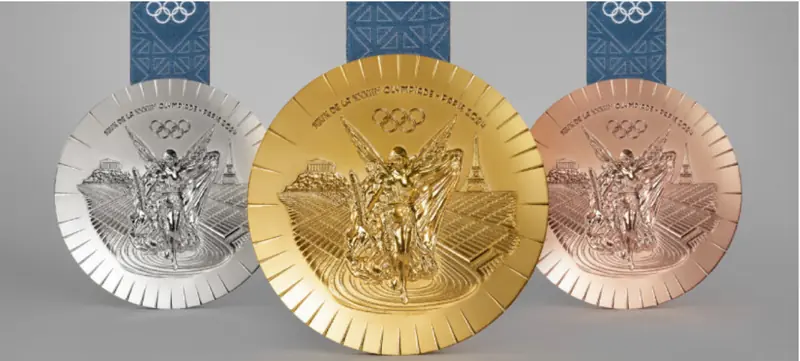 Jewelers' whim: Olympic medals contain metal from the Eiffel Tower.