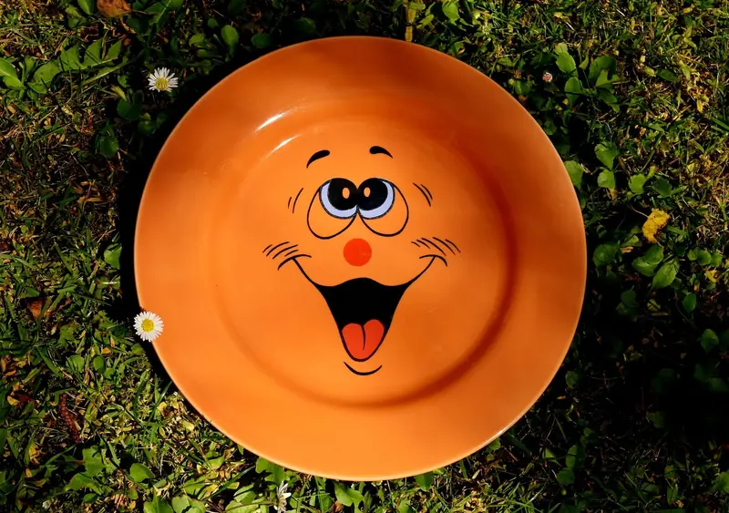The color of the dish affects the taste of the food.