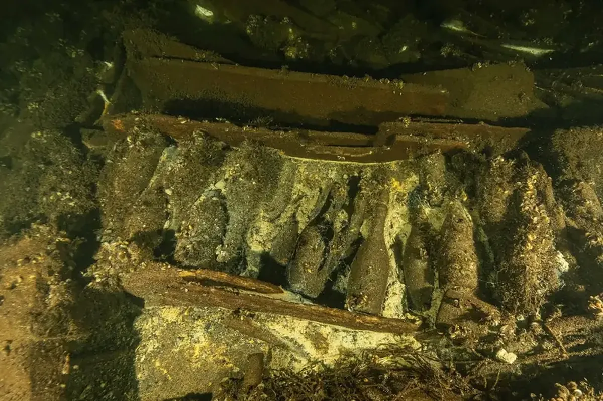 At the bottom near the shores of Sweden lies an ancient ship filled with champagne.