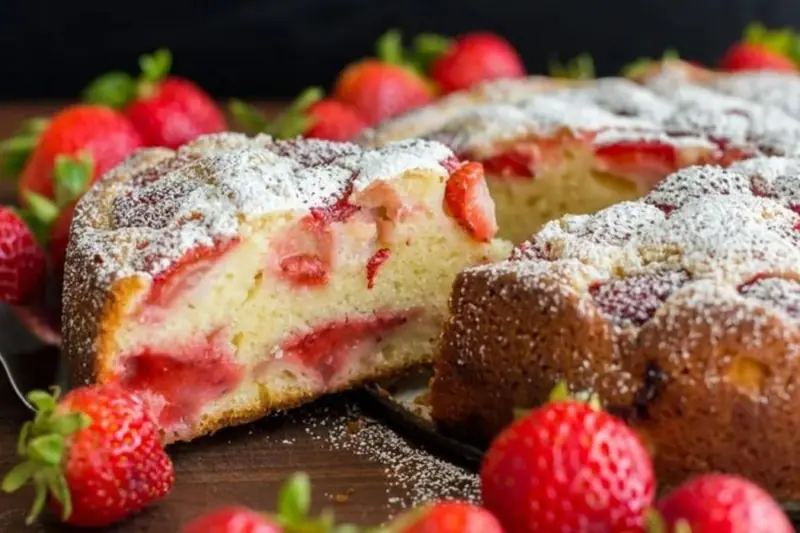 Strawberry baking: kefir pie recipe