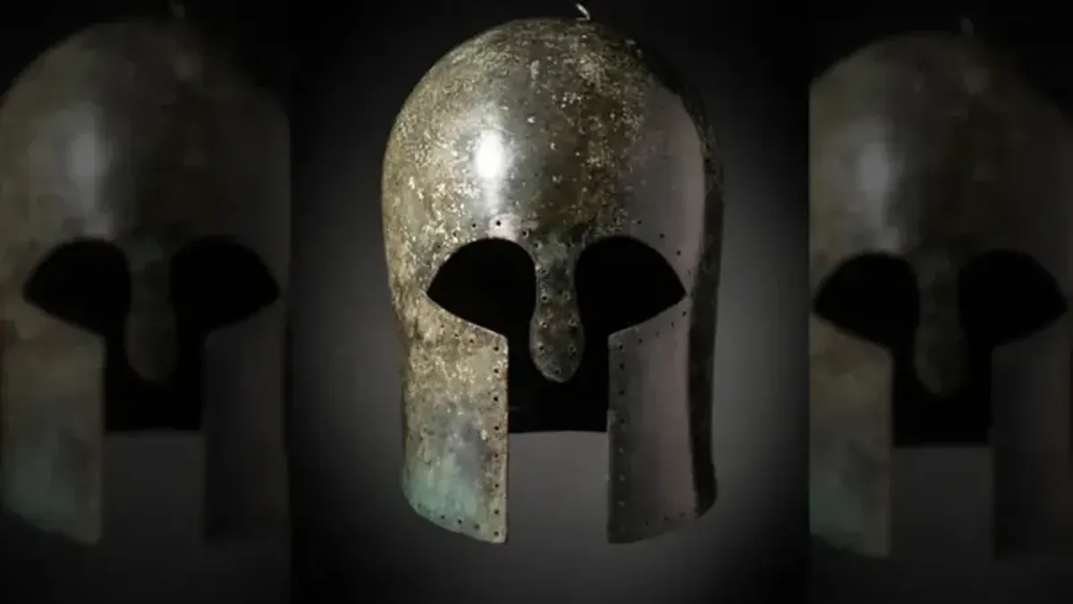 A rare Corinthian helmet will be sold at auction in London.