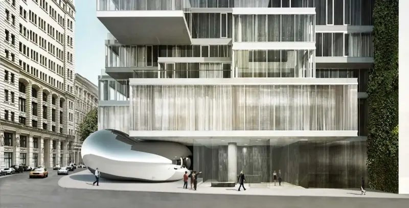 Where did the giant mirrored bean sculpture in New York come from?
