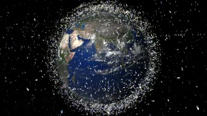 Earth's orbit is heavily cluttered with debris