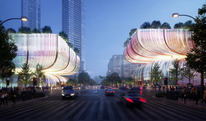 Like an hourglass: a remarkable shopping center will rise in Seoul.