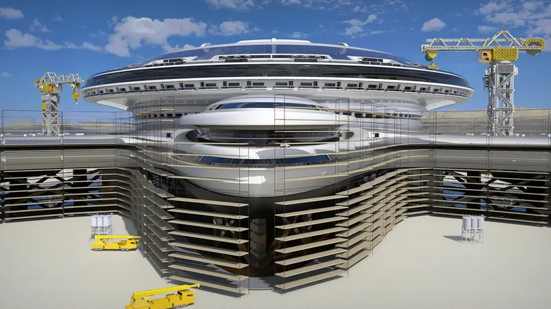 Like two Colosseums: the turtle-yacht will become the largest traveling city in the world.