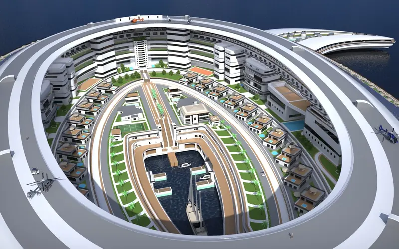 Like two Colosseums: the turtle-yacht will become the largest traveling city in the world.
