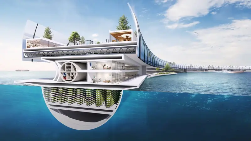 Dogen City: a floating city for 40,000 people.