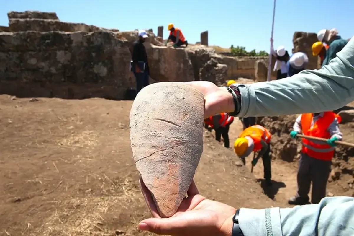 remains of ancient water pipes