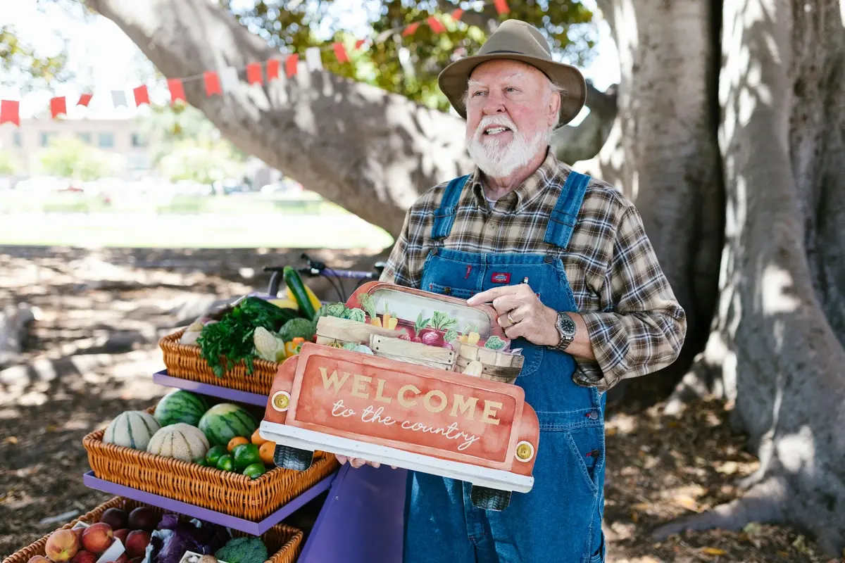 Farmer with vegetables