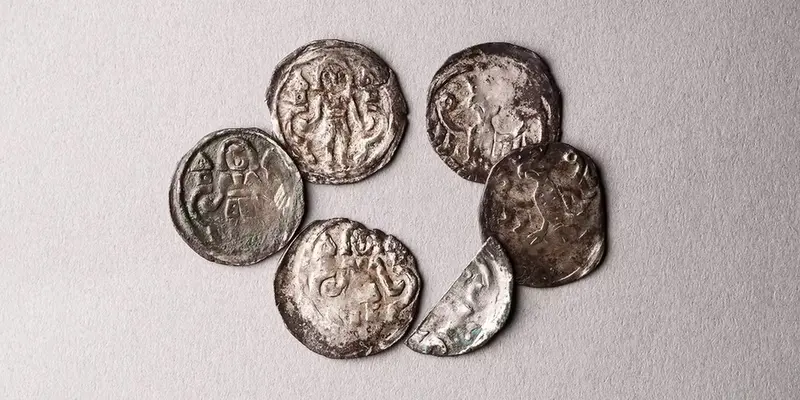 Ancient coins from the excavations