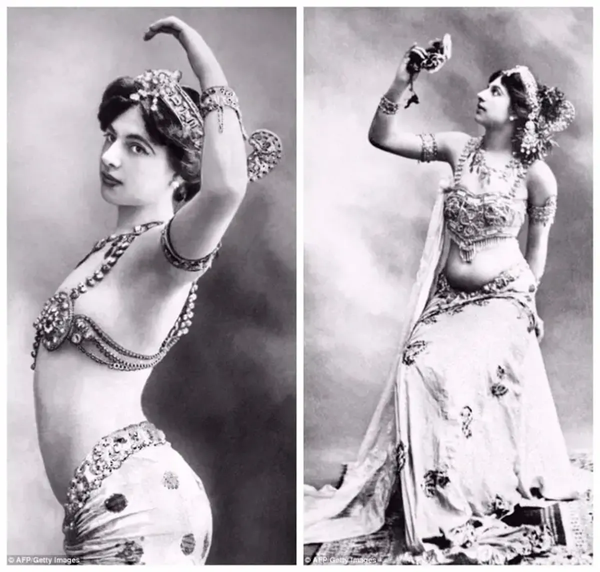 Mata Hari dancing striptease