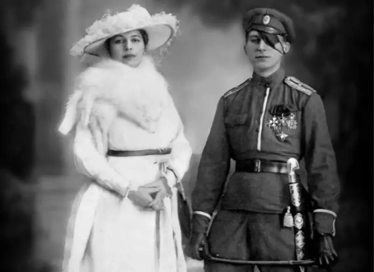 Mata Hari with her Russian lover Maslov