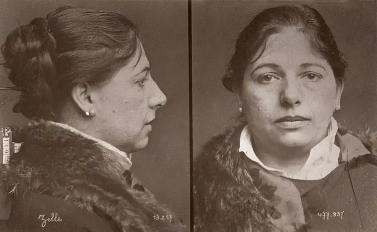 Prison photographs of Mata Hari before her execution