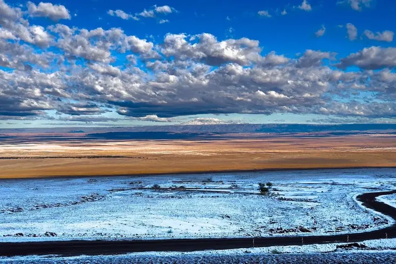 The driest desert in the world, the Atacama, has been blanketed in snow. The ALMA Observatory is straining under the weight.