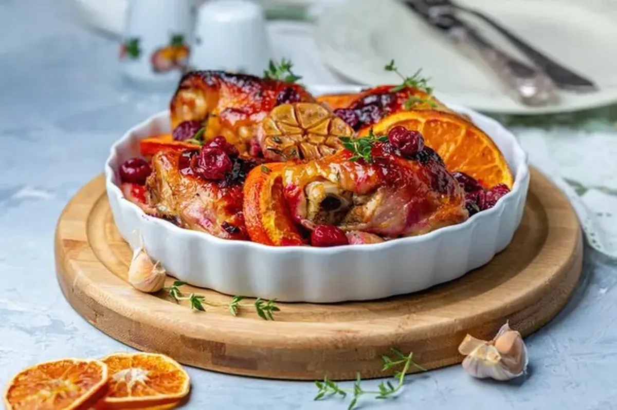 A Celebration of Flavor: Baked Chicken with Cherries Recipe