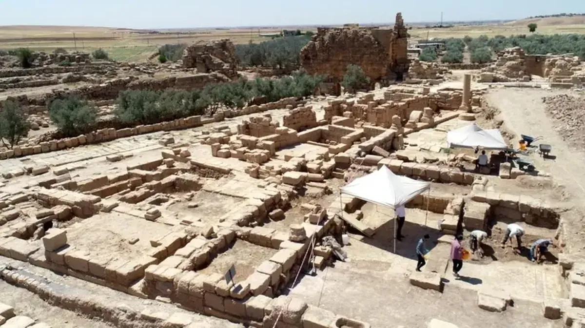 In the ancient city of Dara in Turkey, archaeologists have uncovered a lavish mosaic.
