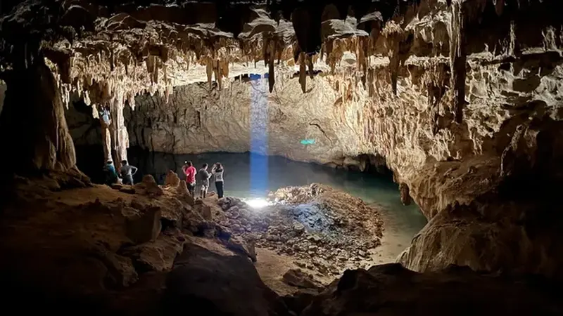 Stalagmites from a cave near Teco