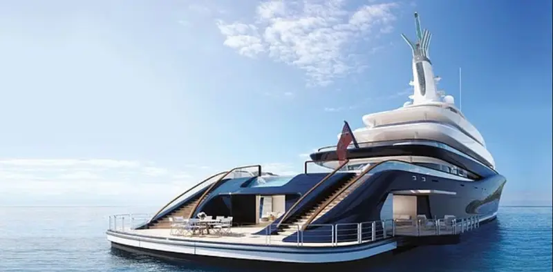 Interior of the superyacht