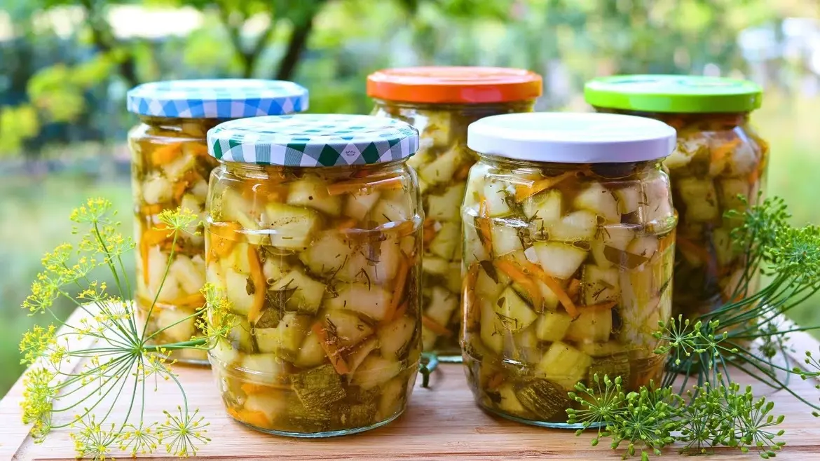Zucchini Salad for Winter with Apple Recipe