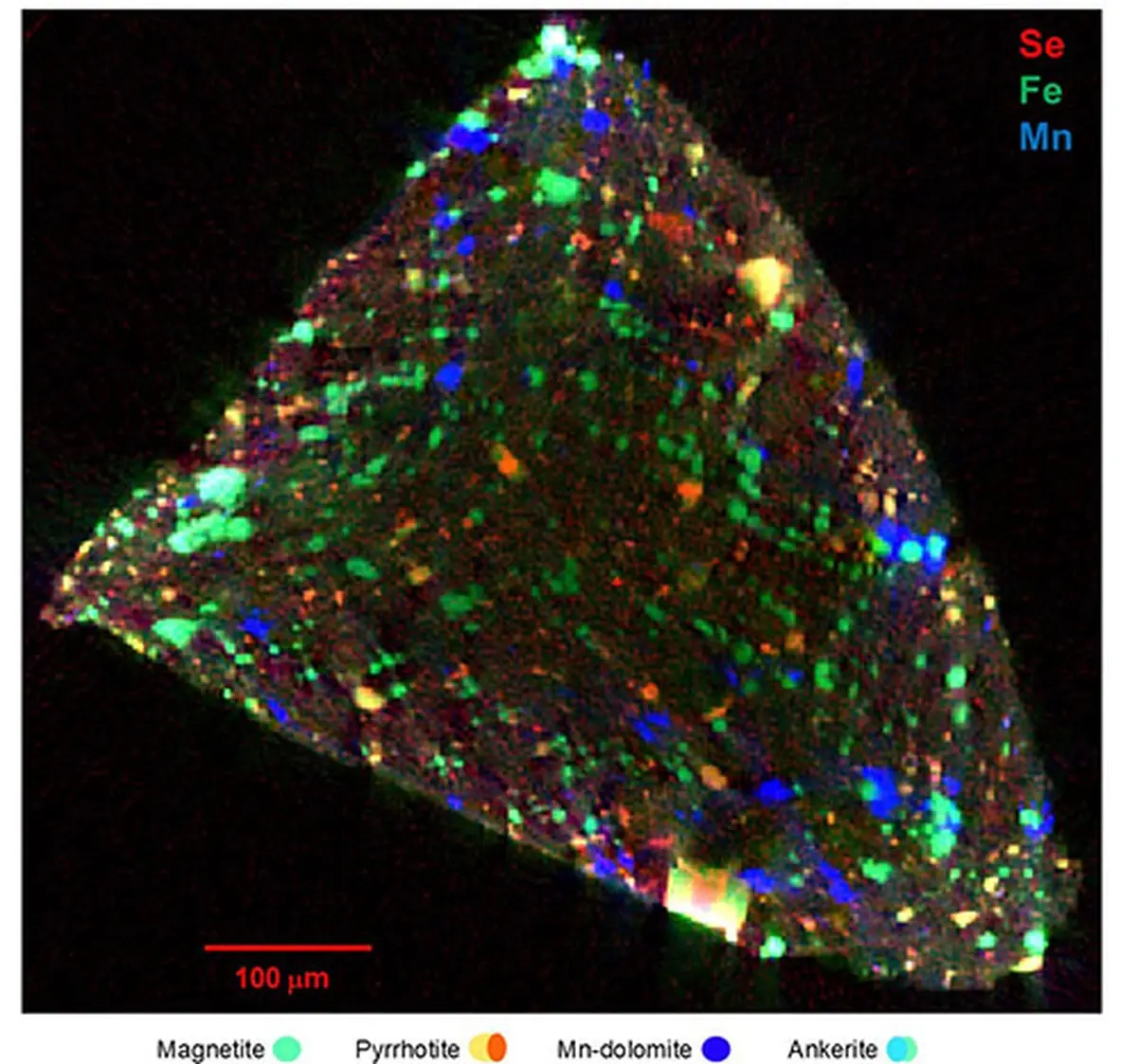 Phosphorus particles in the asteroid