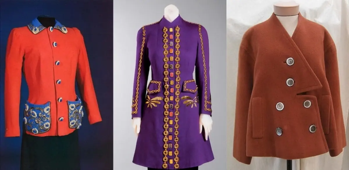 Elsa Schiaparelli, jackets, late 1930s - 1940s