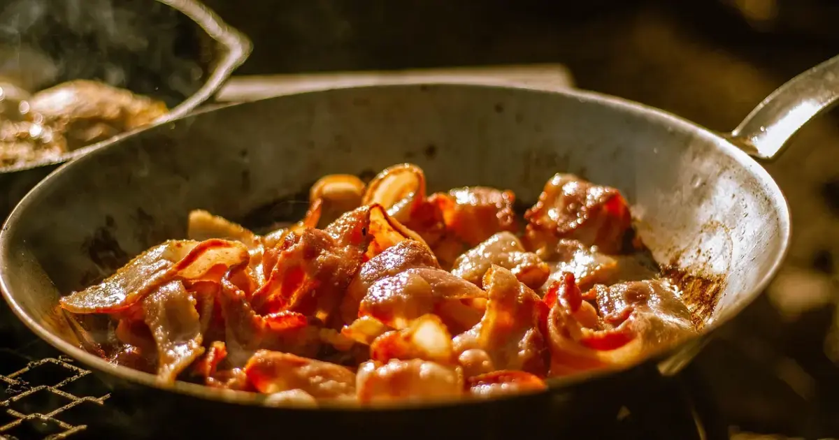bacon in a pan