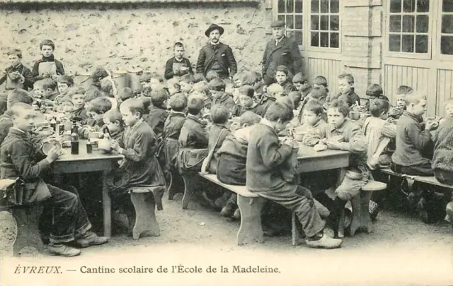 School Lunch in Evreux Around 1900