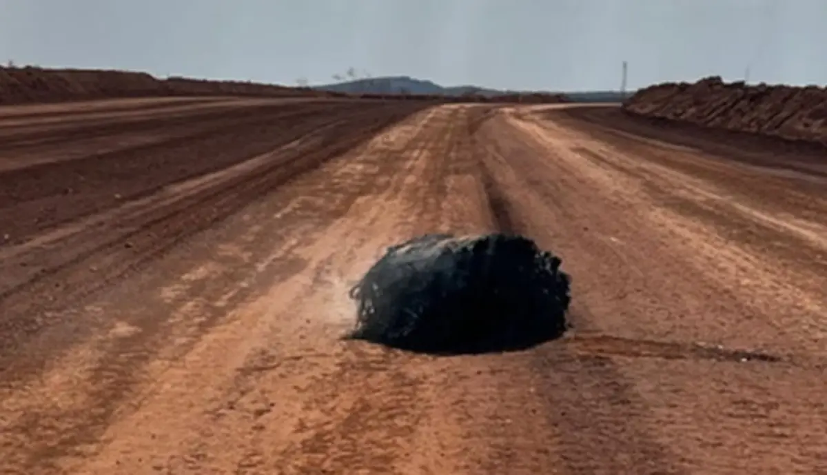 An unidentified burning object found in Australia
