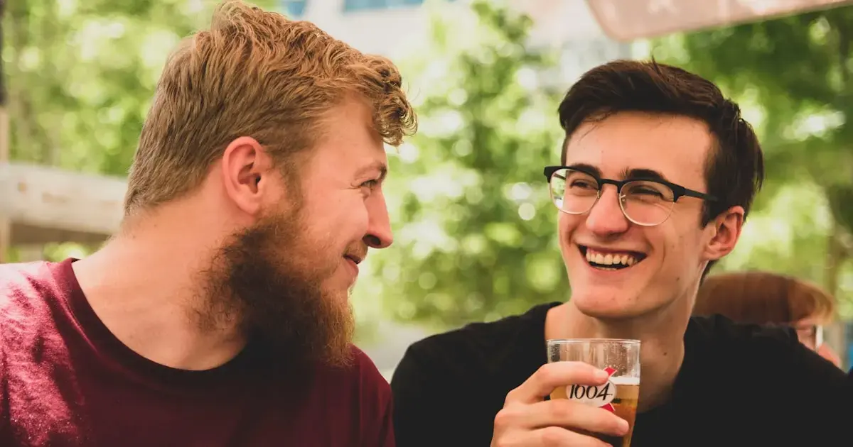 man with beard and man without beard