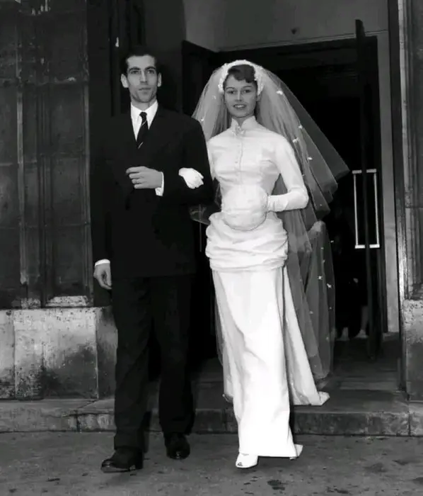 Brigitte Bardot and Roger Vadim's wedding