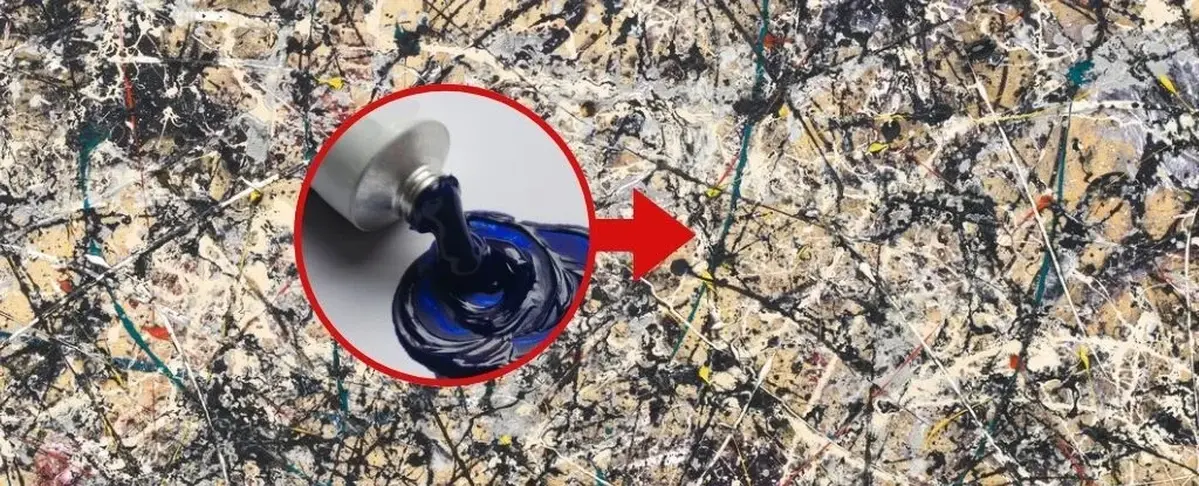 Pollock's Blue Paint