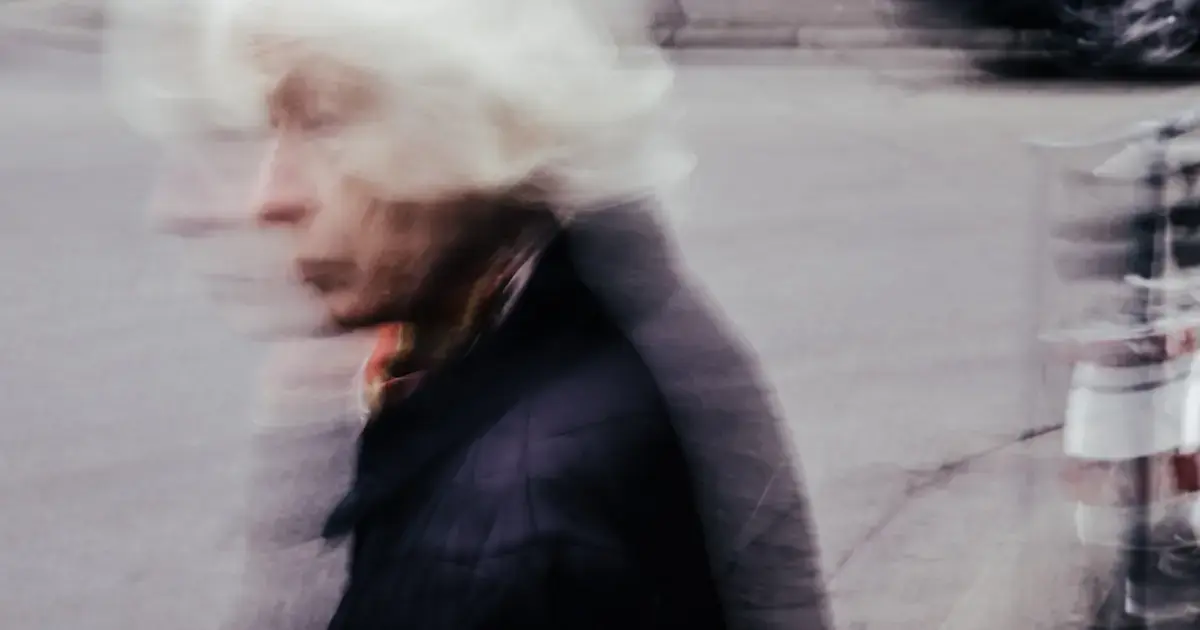 blurry image of a woman