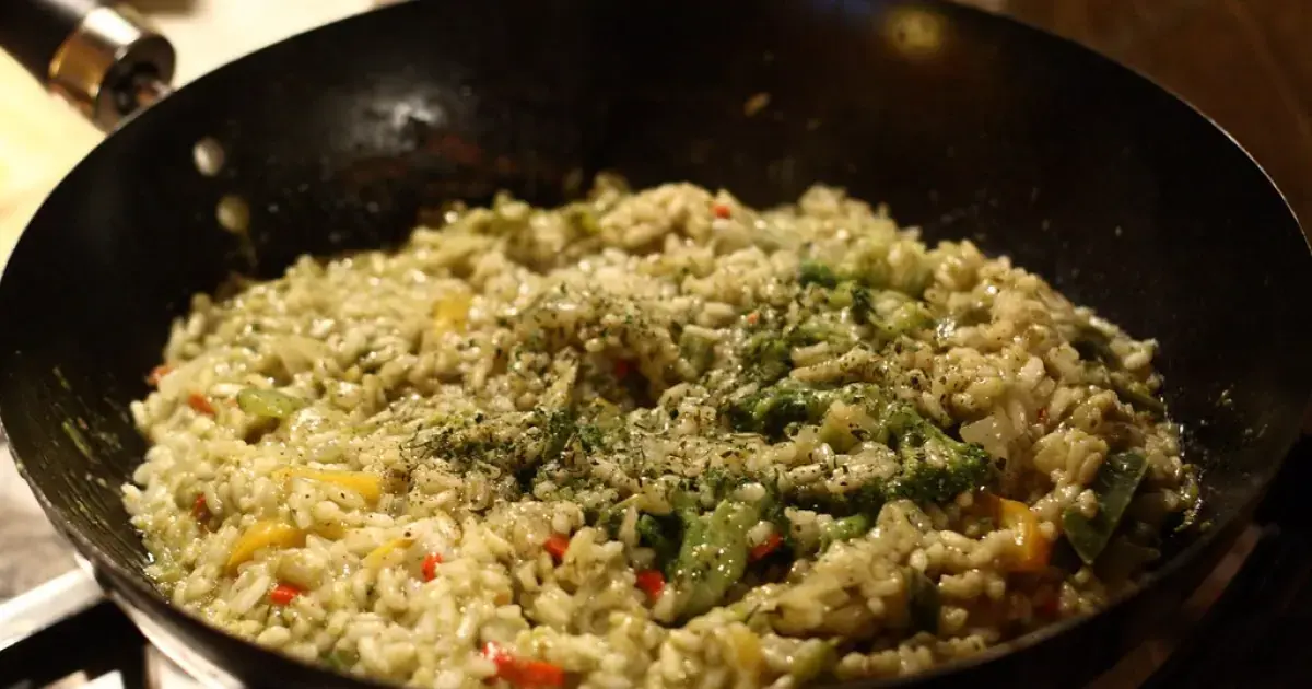 Green Risotto in the Pan