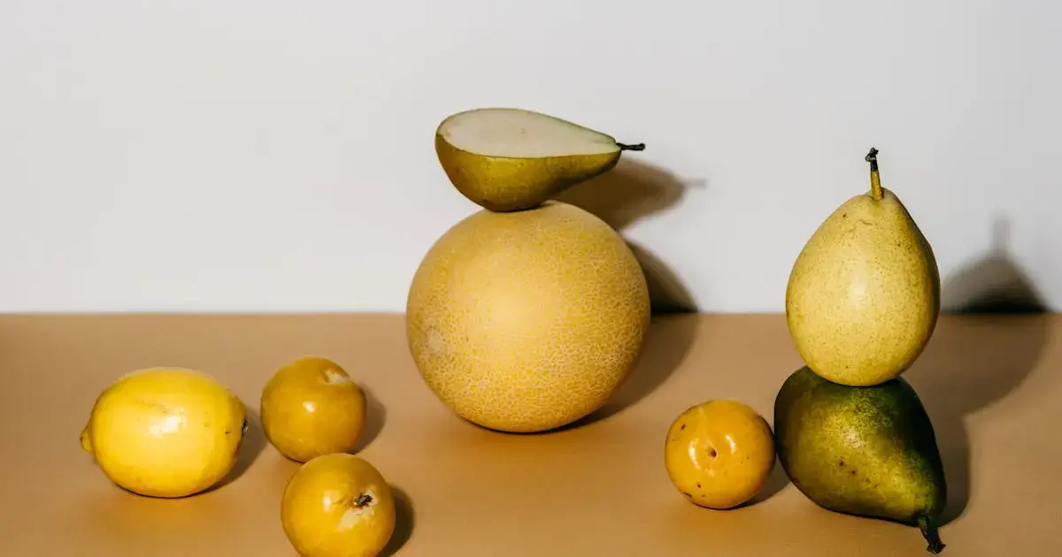 pears on a table