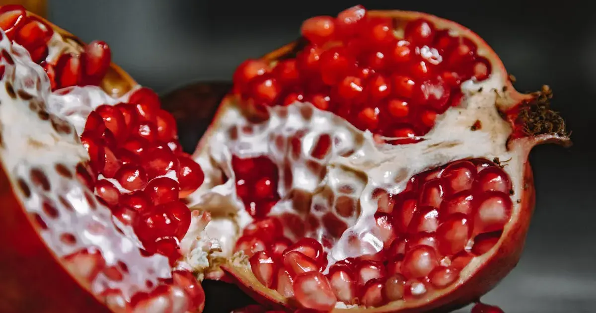 cut pomegranate