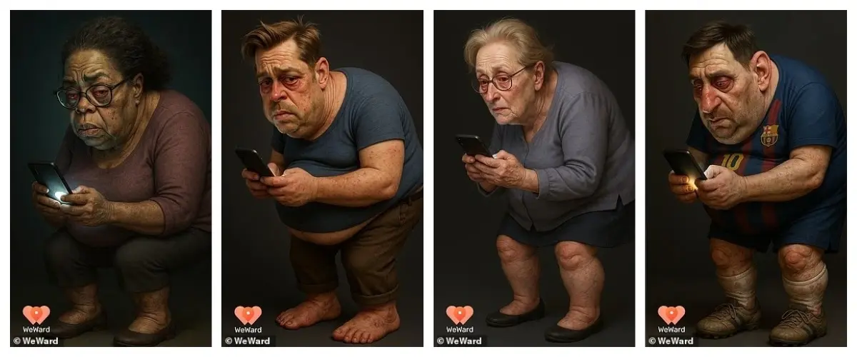 How Oprah Winfrey, Brad Pitt, Lionel Messi, Meryl Streep would look if they led a sedentary lifestyle