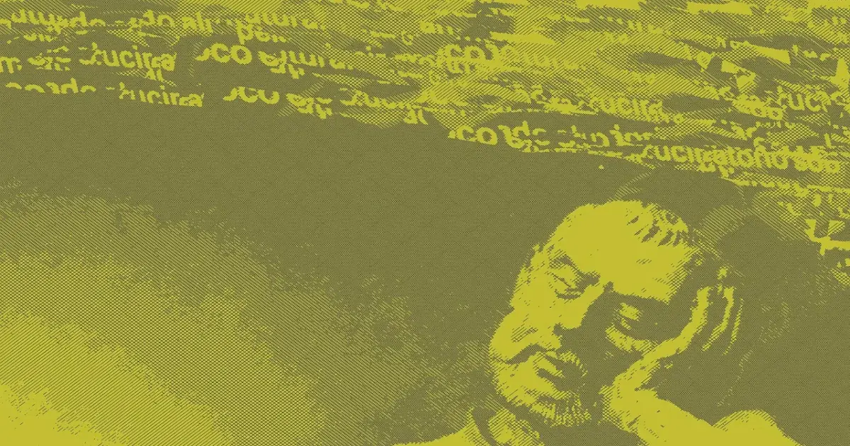 man with closed eyes