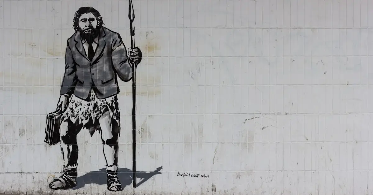 Neanderthal in a jacket