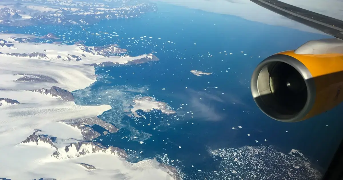 melting ice near Greenland