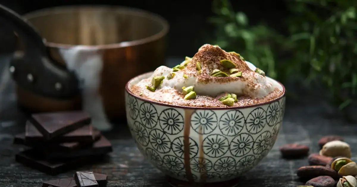 hot chocolate with whipped cream